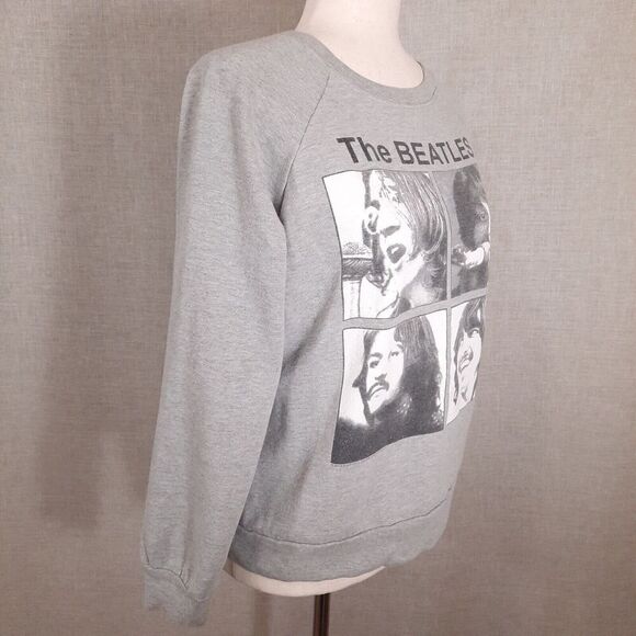 Forever 21 The Beatles Graphic Sweatshirt Size Medium Crew Neck Cotton Blend - Picture 2 of 14